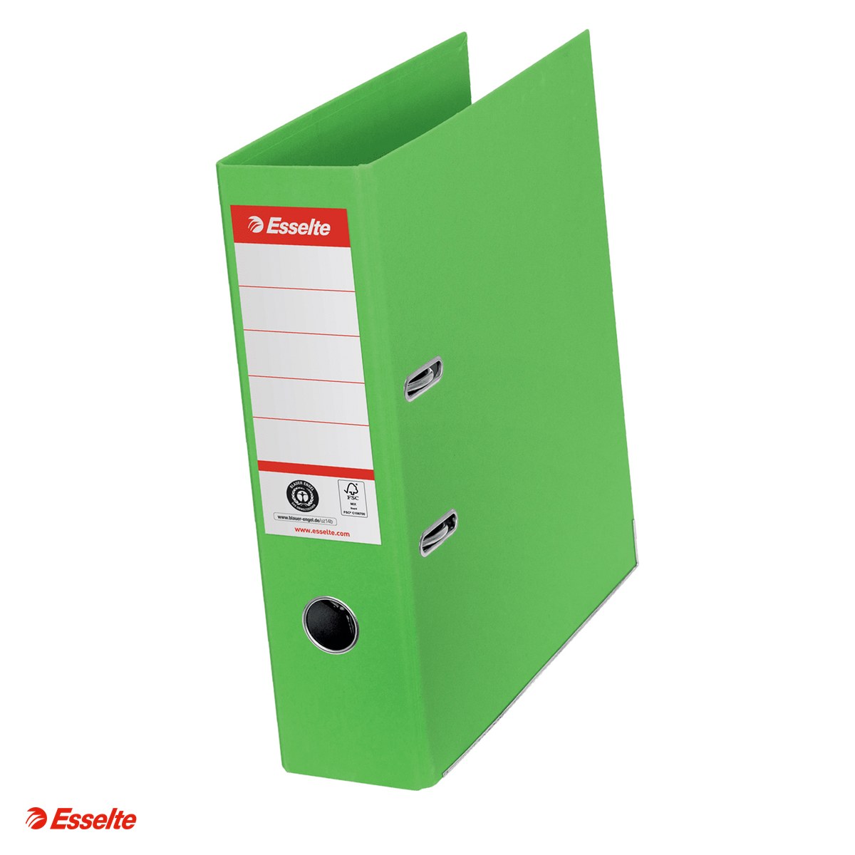 Bibliorafturi - Biblioraft Esselte No.1 Power Recycled, carton, A4, 75 mm, capacitate 500 coli (80 g/mp), verde