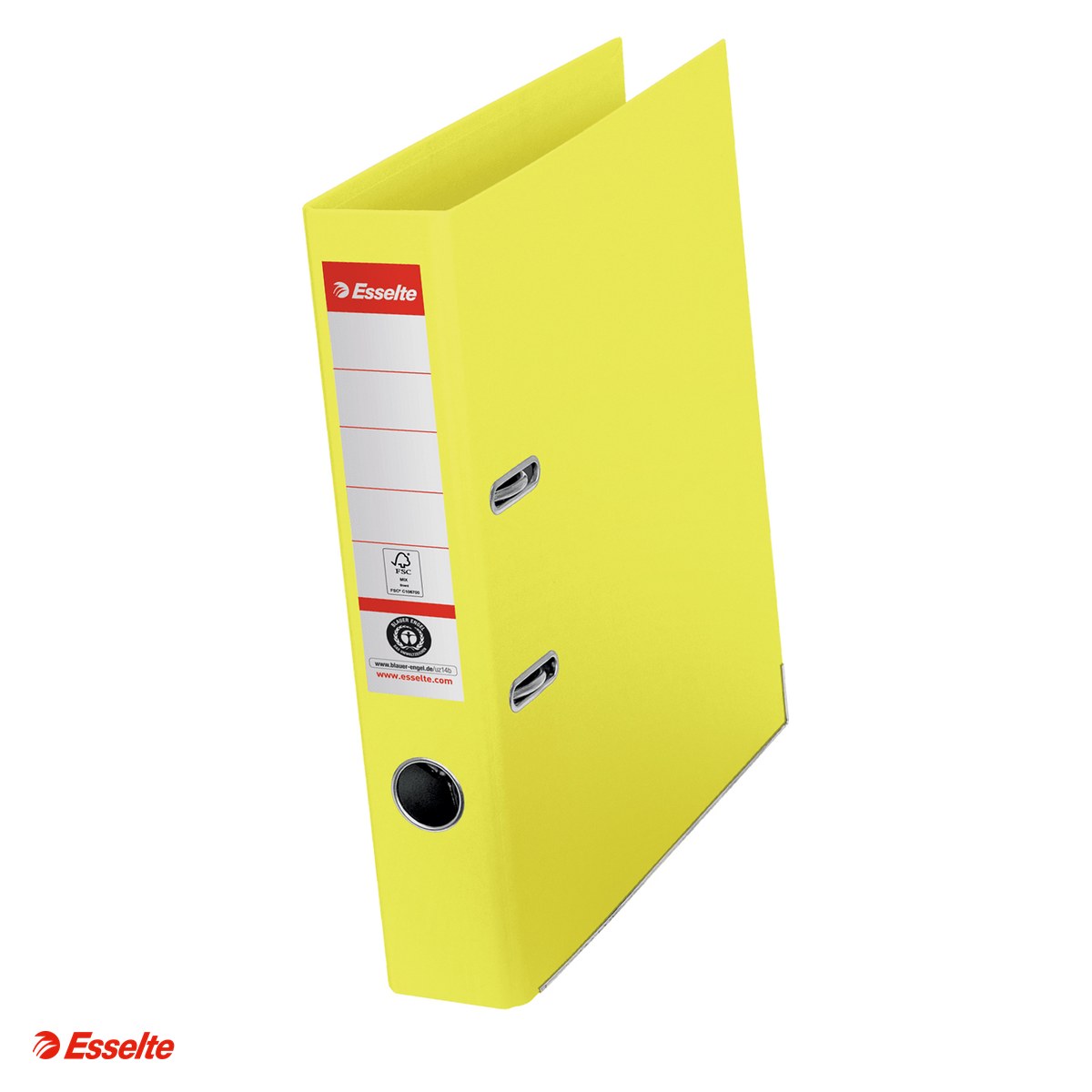 Bibliorafturi - Biblioraft Esselte No.1 Power Recycled, carton, A4, 50 mm, capacitate 350 coli (80 g/mp), galben