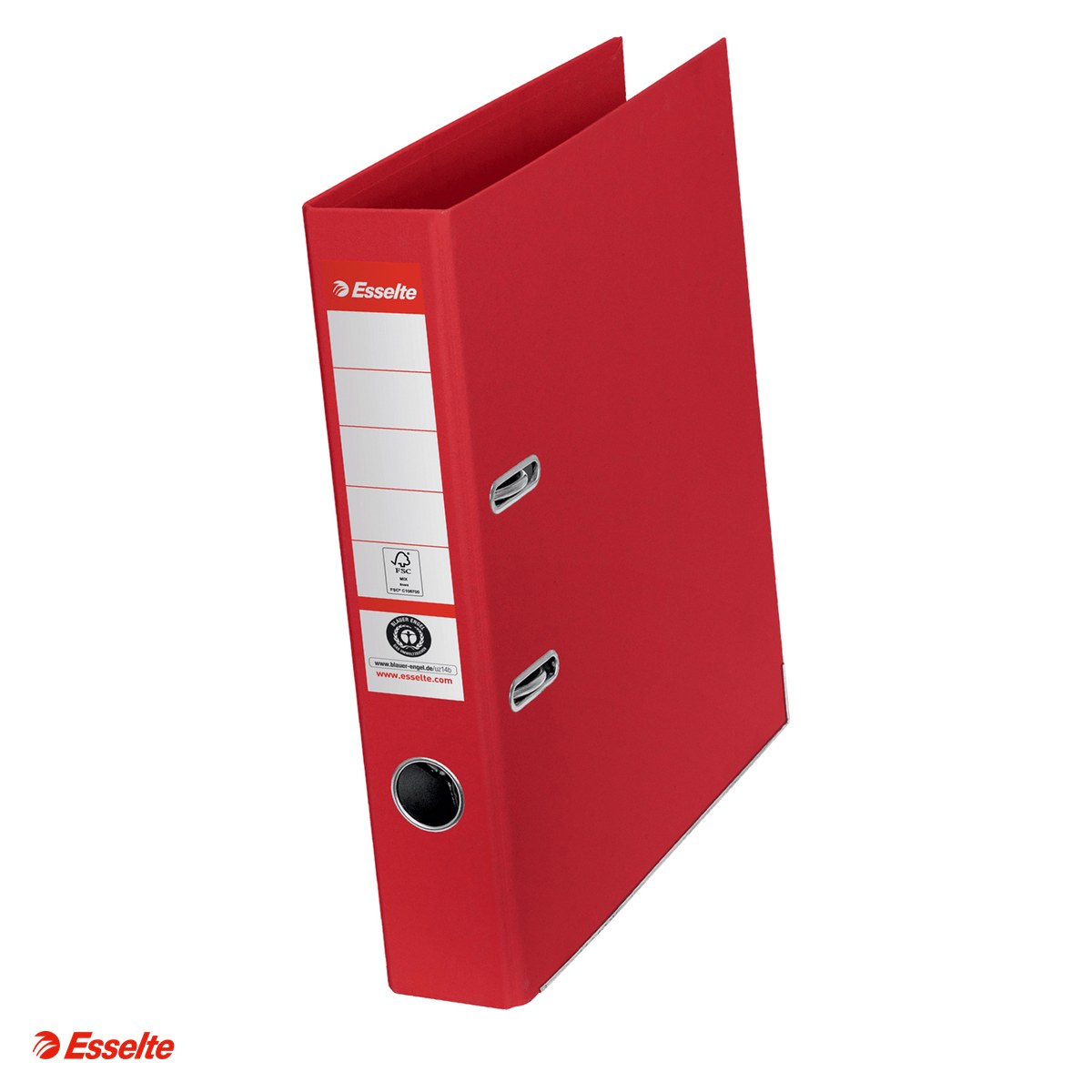 Bibliorafturi - Biblioraft Esselte No.1 Power Recycled, carton, A4, 50 mm, capacitate 350 coli (80 g/mp), rosu