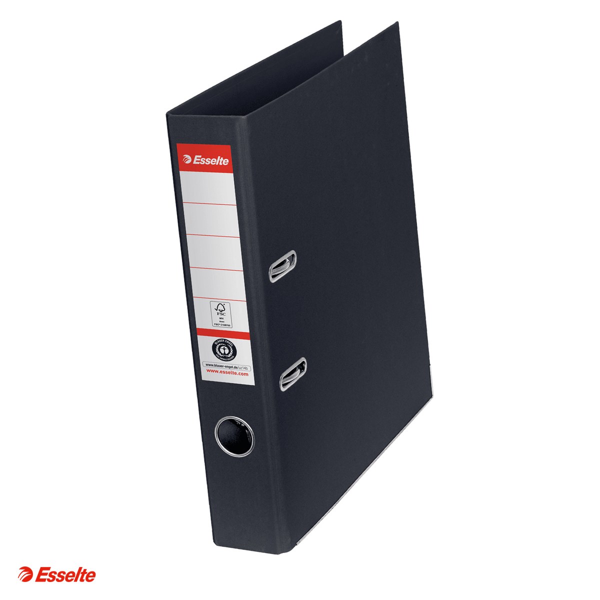 Bibliorafturi - Biblioraft Esselte No.1 Power Recycled, carton, A4, 50 mm, capacitate 350 coli (80 g/mp), negru