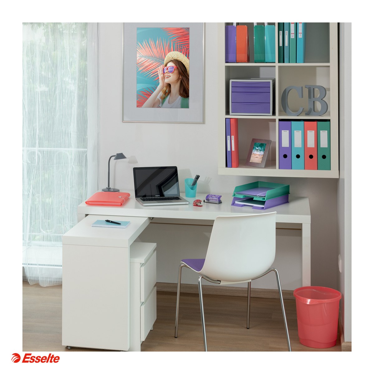 Caiet de birou Esselte Colour'Breeze, carton, A5, 80 coli, cu spira, dictando, pentru documente perforate, hartie 80 g/mp, verde [5]