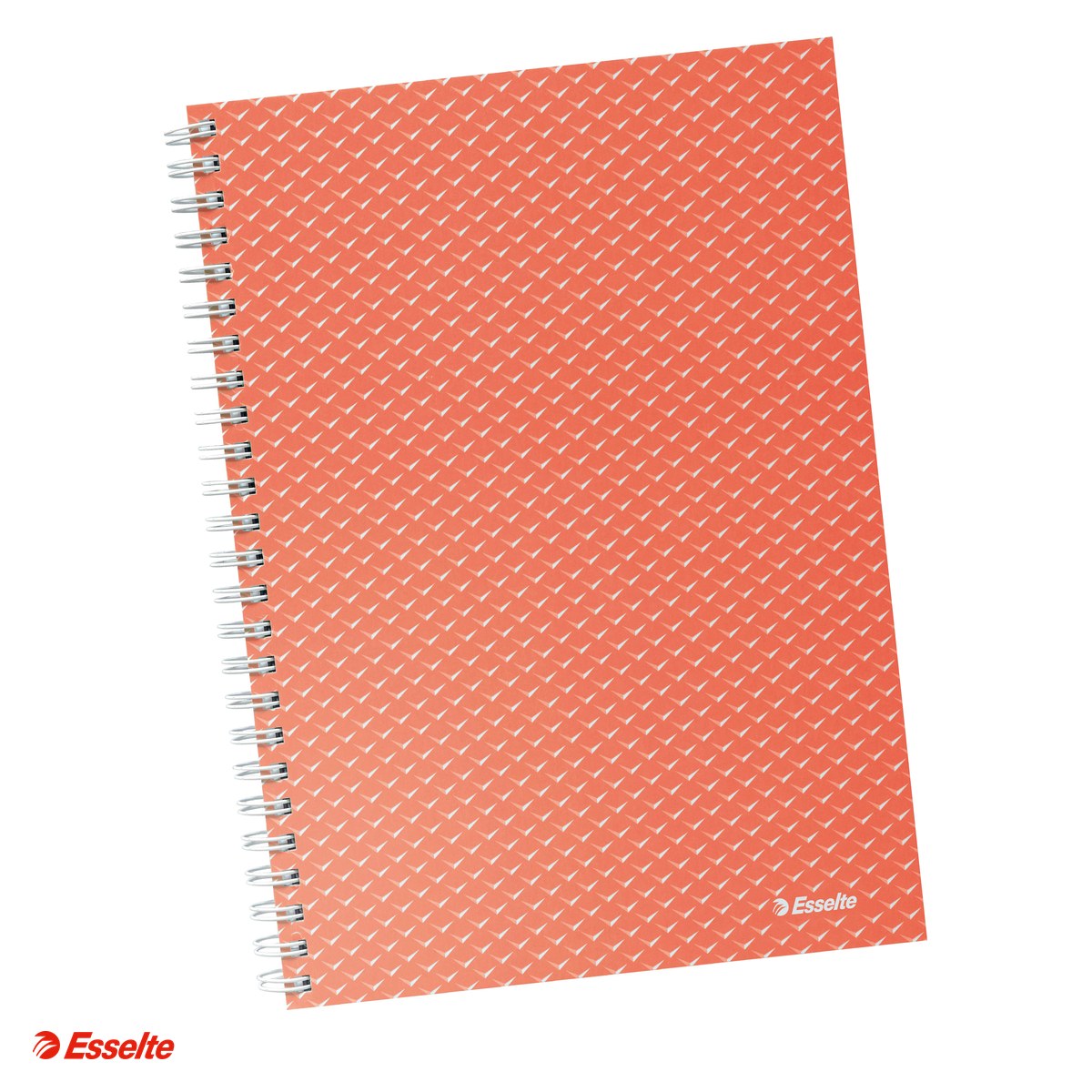Liniatura Dictando (Linii) A5 - Caiet de birou Esselte Colour'Breeze, carton, A5, 80 coli, cu spira, dictando, pentru documente perforate, hartie 80 g/mp, corai