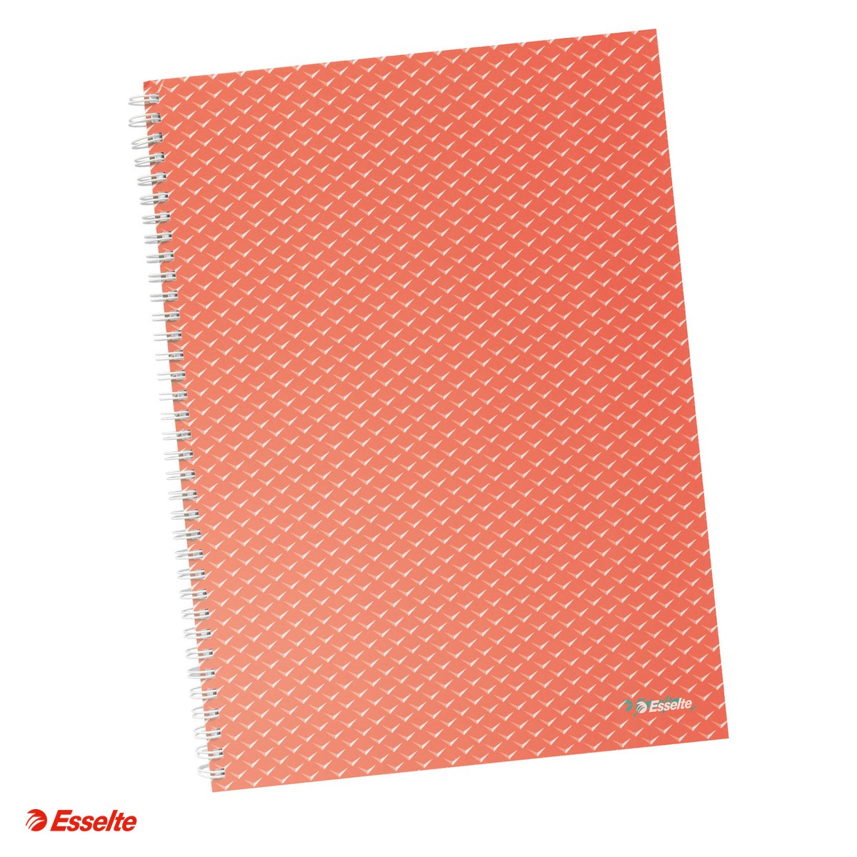 Liniatura Matematica (Patratele) A4 - Caiet de birou Esselte Colour'Breeze, carton, A4, 80 coli, cu spira, matematica, pentru documente perforate, hartie 80 g/mp, corai