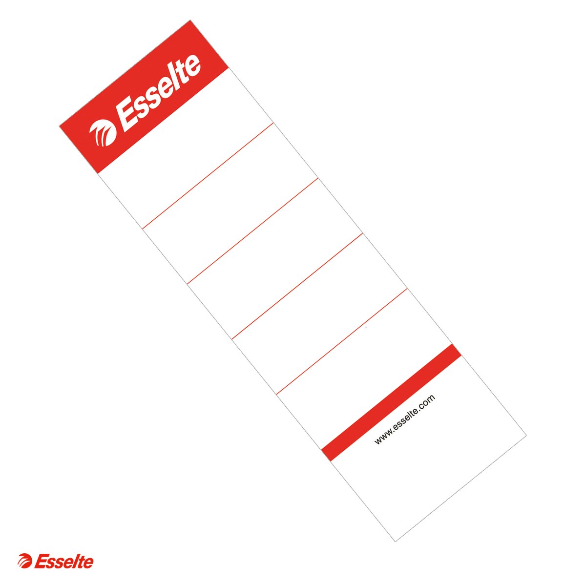 Etichete - Set 10 etichete pentru biblioraft Esselte, interschimbabile, carton, 75 mm, alb