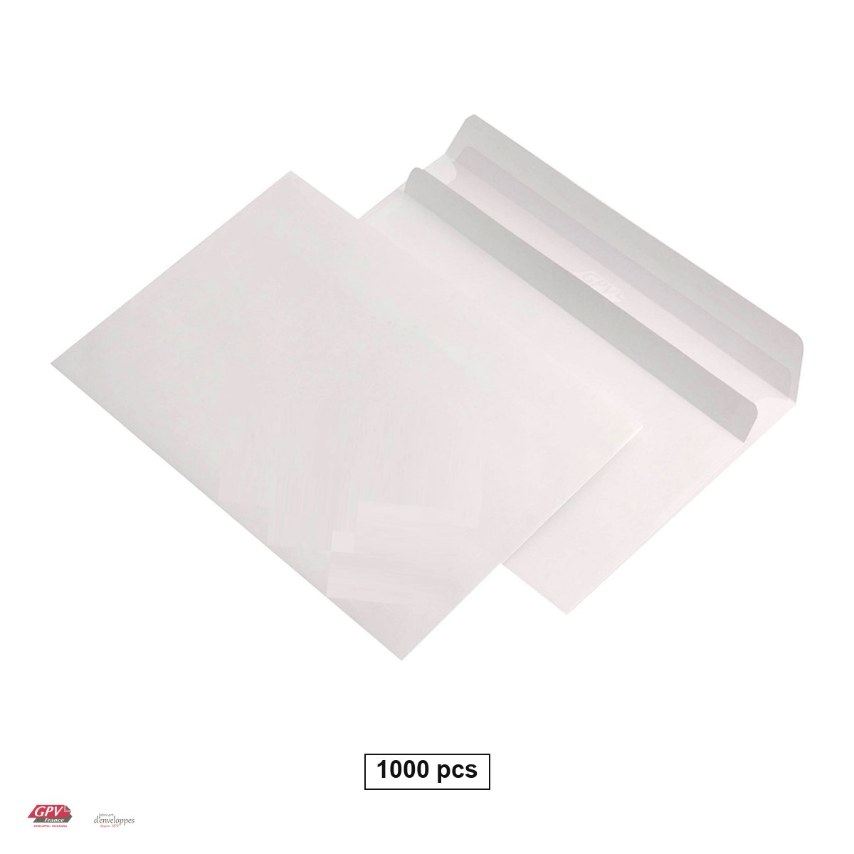 Plicuri autoadezive - Set 1000 plicuri C6 GPV, 114x162 mm, hartie alba 70 g/mp, autoadezive, in cutie