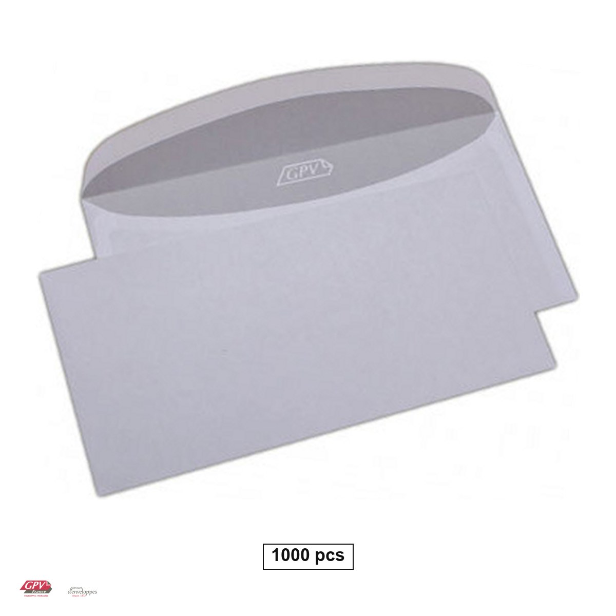 Plicuri gumate - Set 1000 plicuri C6/C5 GPV, 114x229 mm, hartie alba 80 g/mp, gumate, in cutie