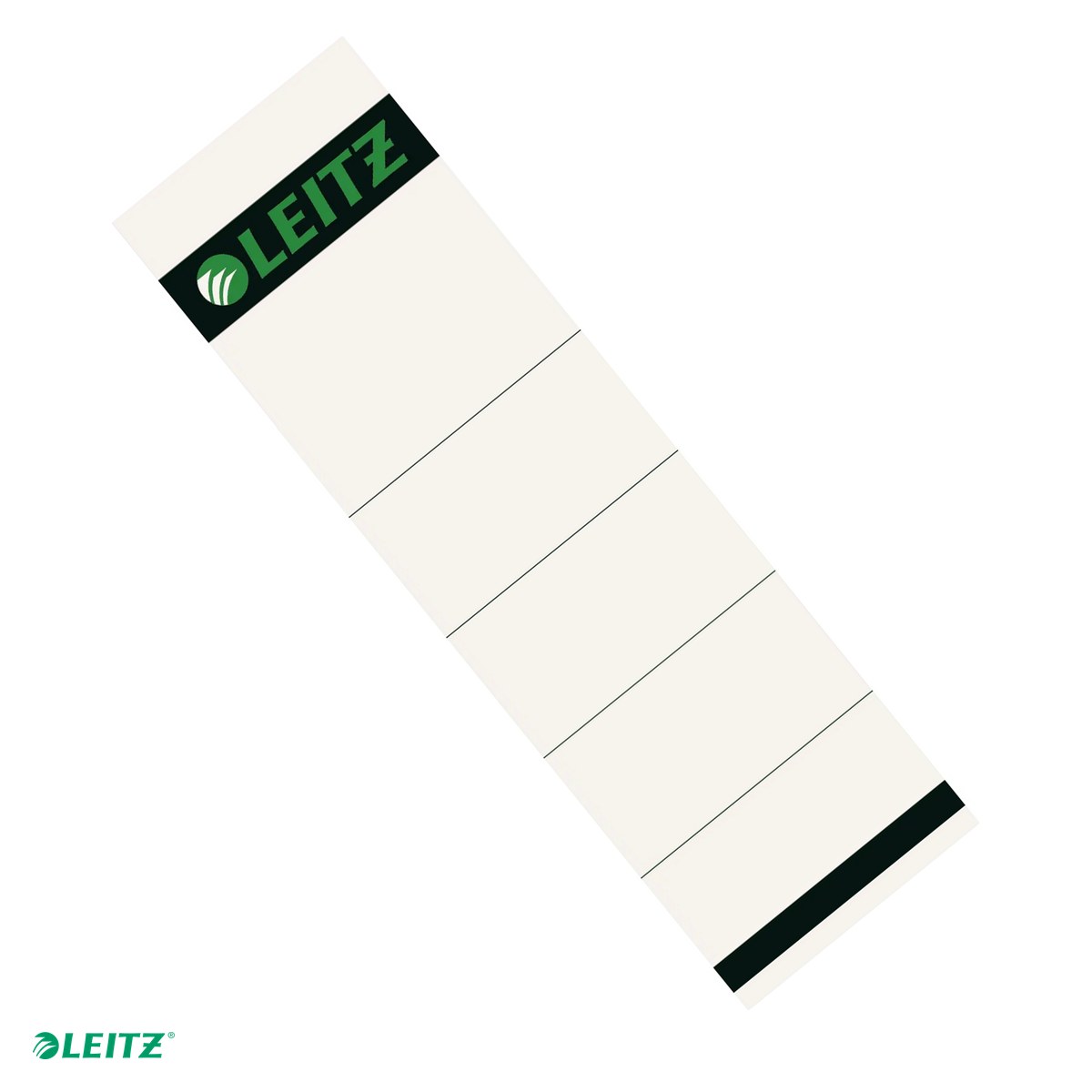 Etichete - Set 10 etichete pentru biblioraft Leitz, interschimbabile, carton, 80 mm, gri