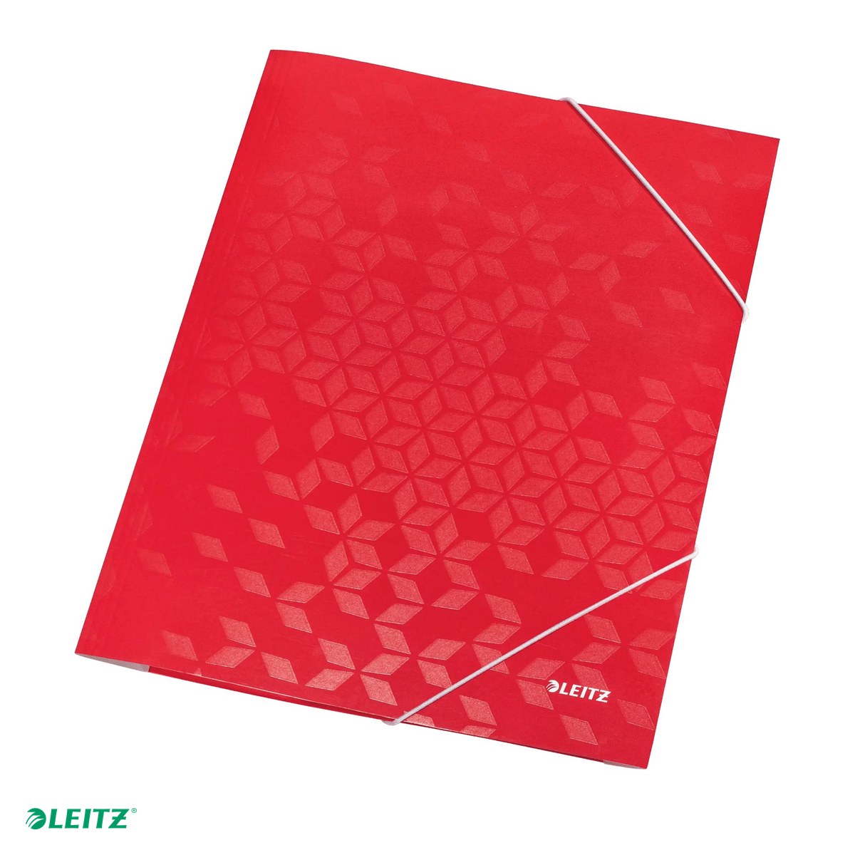 Mape si serviete - Mapa cu elastic Leitz WOW, carton laminat, A4, capacitate 250 coli, pentru transport, rosu