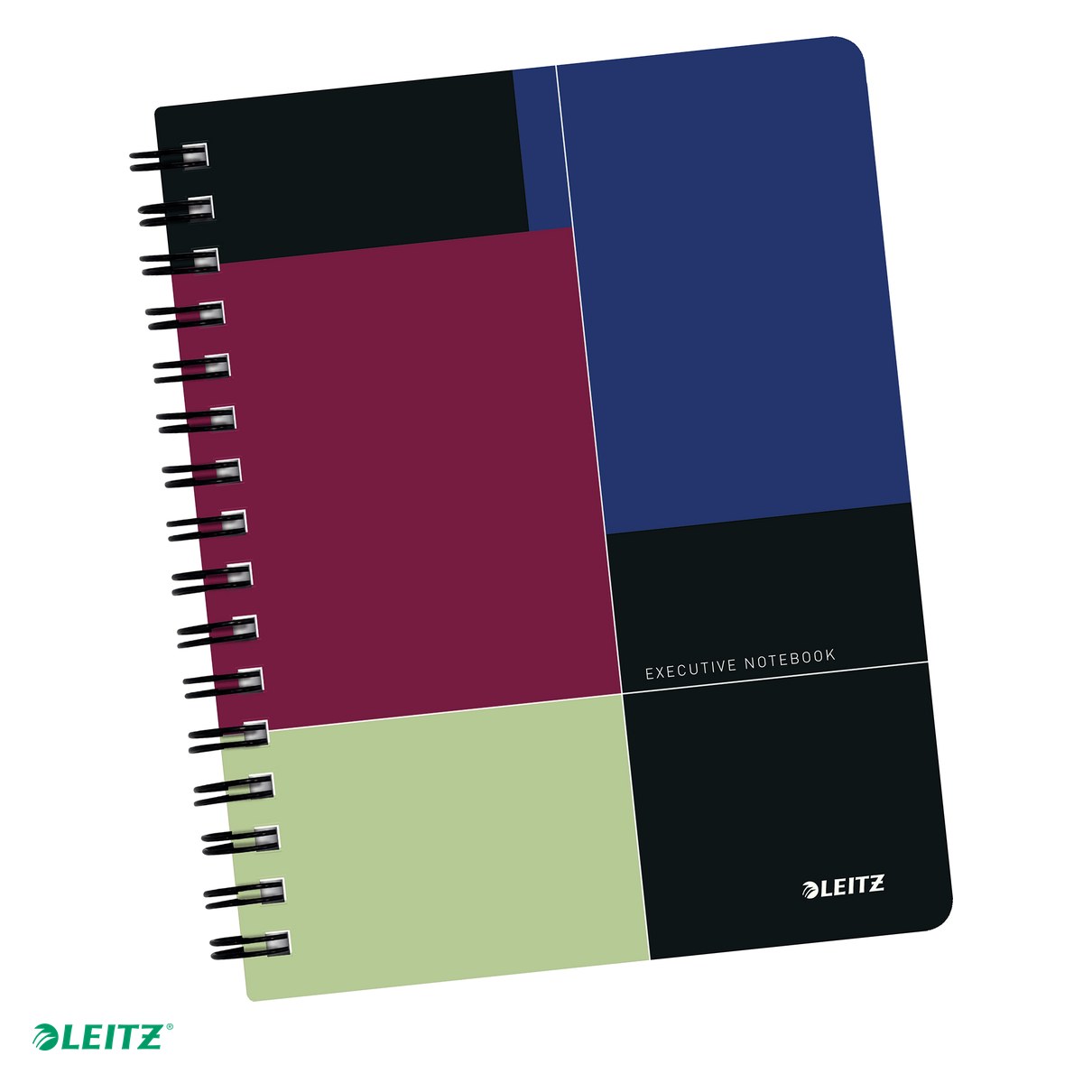 Caiet birou spira A5 dictando negru-violet executive Leitz, carton 90 g/mp, 80 file [1]