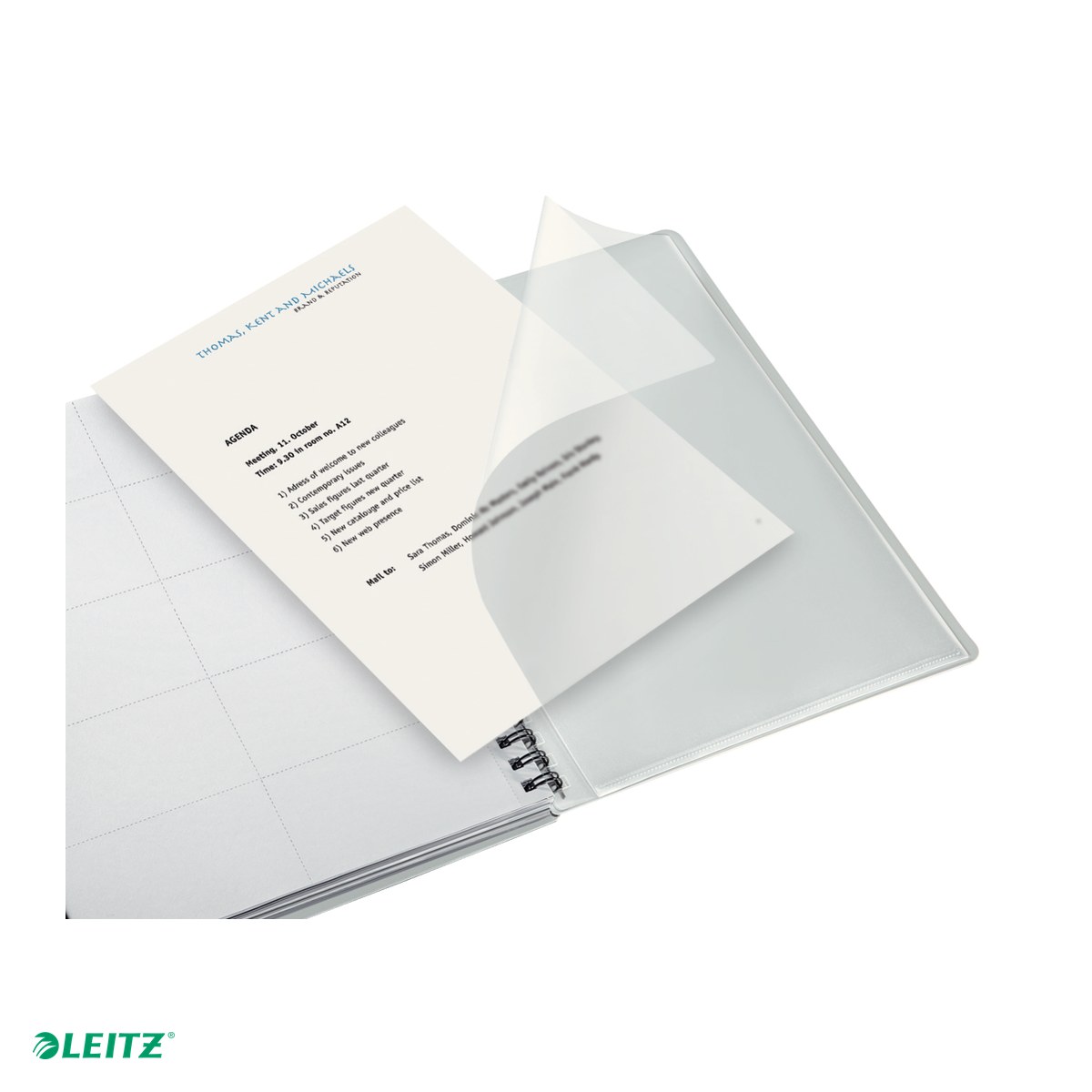 Caiet birou spira A5 dictando negru-violet executive Leitz, carton 90 g/mp, 80 file [5]
