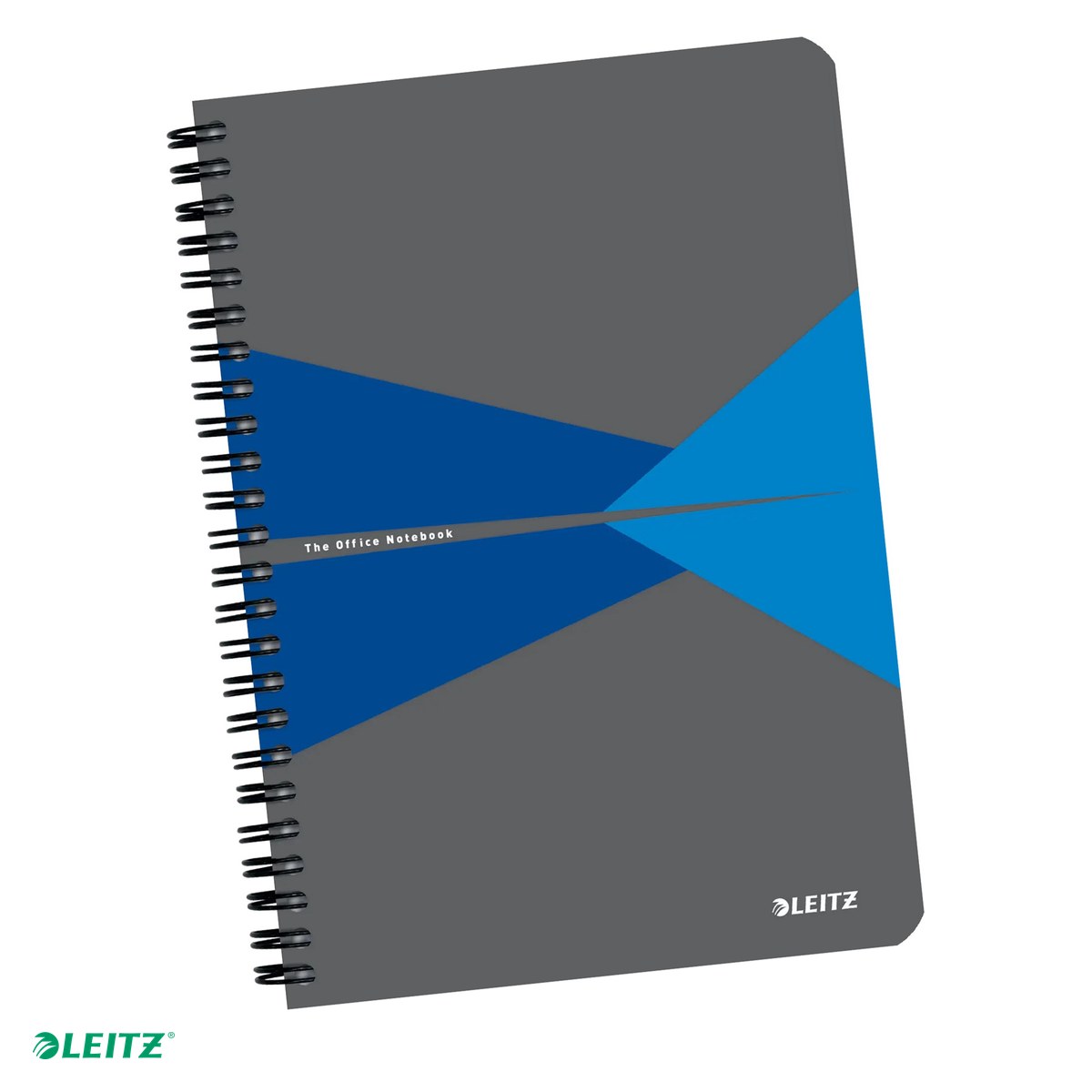 Caiete A5 - Caiet Leitz Office cu spira, coperta carton, A5, dictando, 90 file, hartie 90 g/mp, albastru