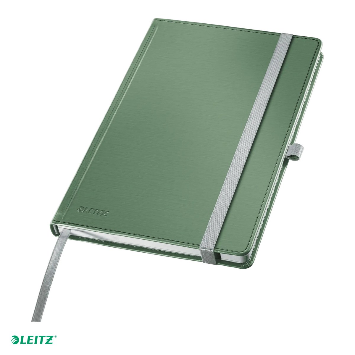 Liniatura Matematica (Patratele) A5 - Caiet de birou Leitz Style, coperta dura, A5, 80 coli, matematica, pentru documente perforate, 8 file perforate, hartie 100 g/mp, fistic