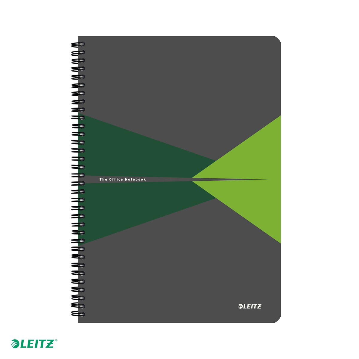 Caiet Leitz Office cu spira, coperta PP, A4, matematica, 90 file, hartie 90 g/mp, verde [4]
