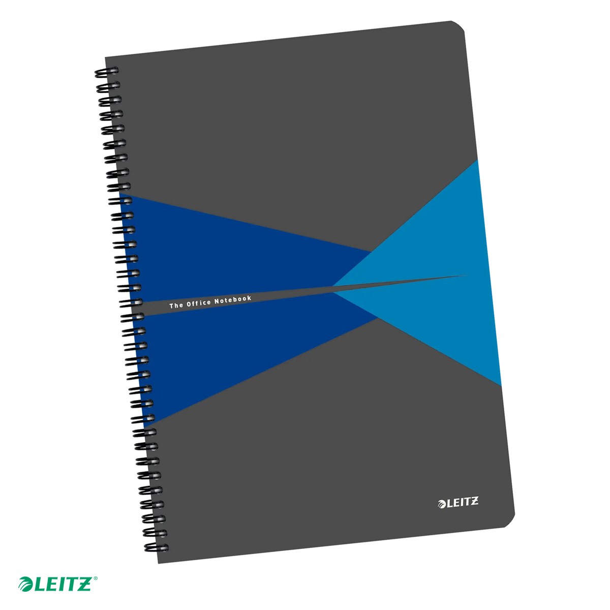 Liniatura Dictando (Linii) A4 - Caiet Leitz Office cu spira, coperta PP, A4, dictando, 90 file, hartie 90 g/mp, albastru