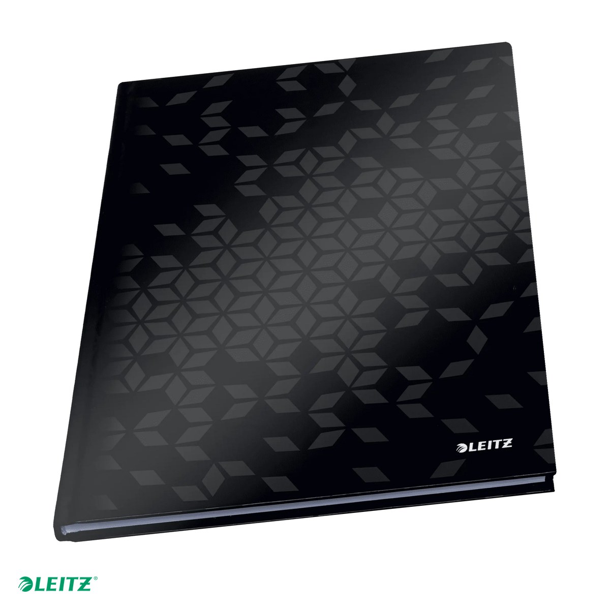 Caiete A4 - Caiet de birou Leitz WOW, carton laminat, coperta dura, A4, 80 coli, dictando, hartie 80 g/mp, negru