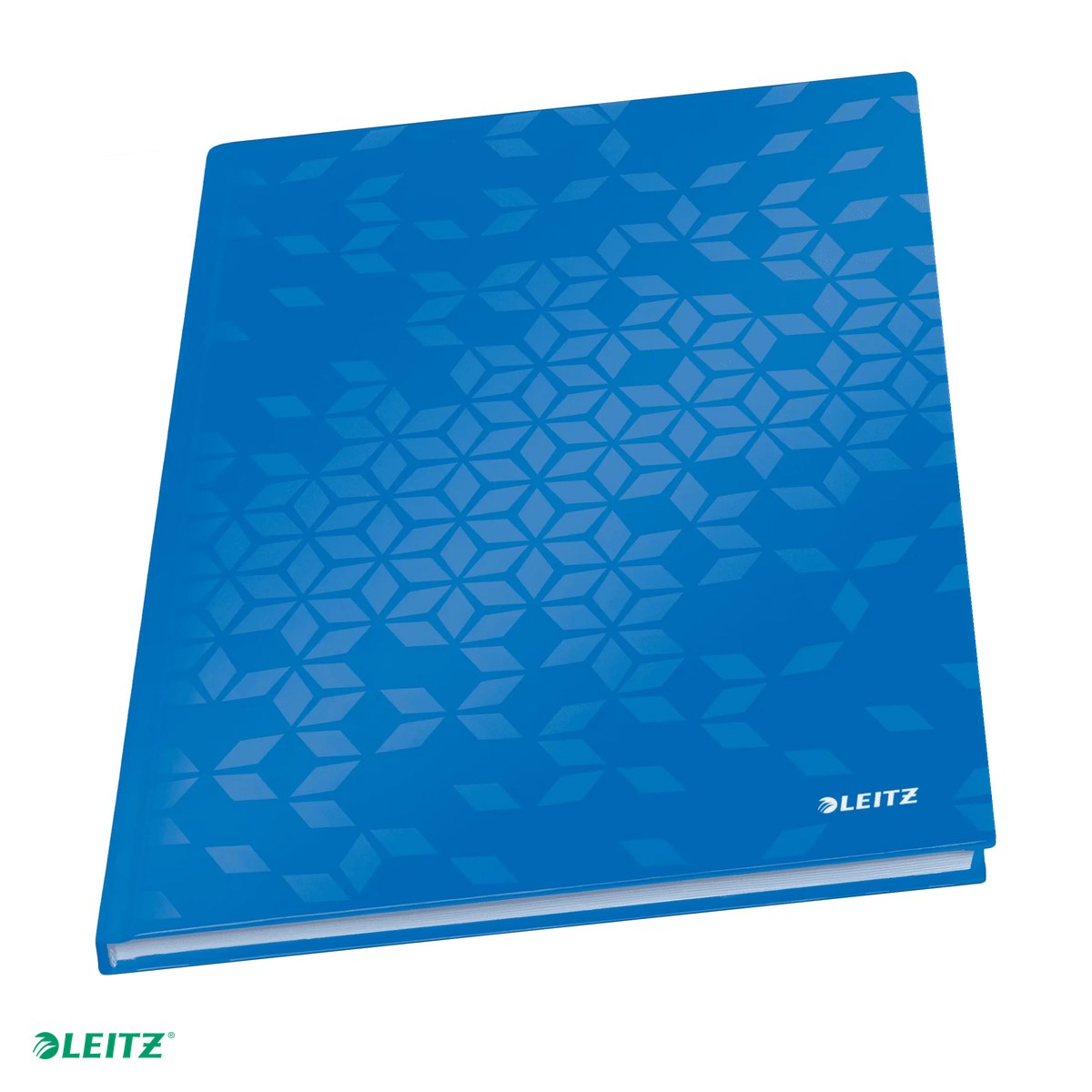 Caiete A4 - Caiet de birou Leitz WOW, carton laminat, coperta dura, A4, 80 coli, matematica, hartie 80 g/mp, albastru