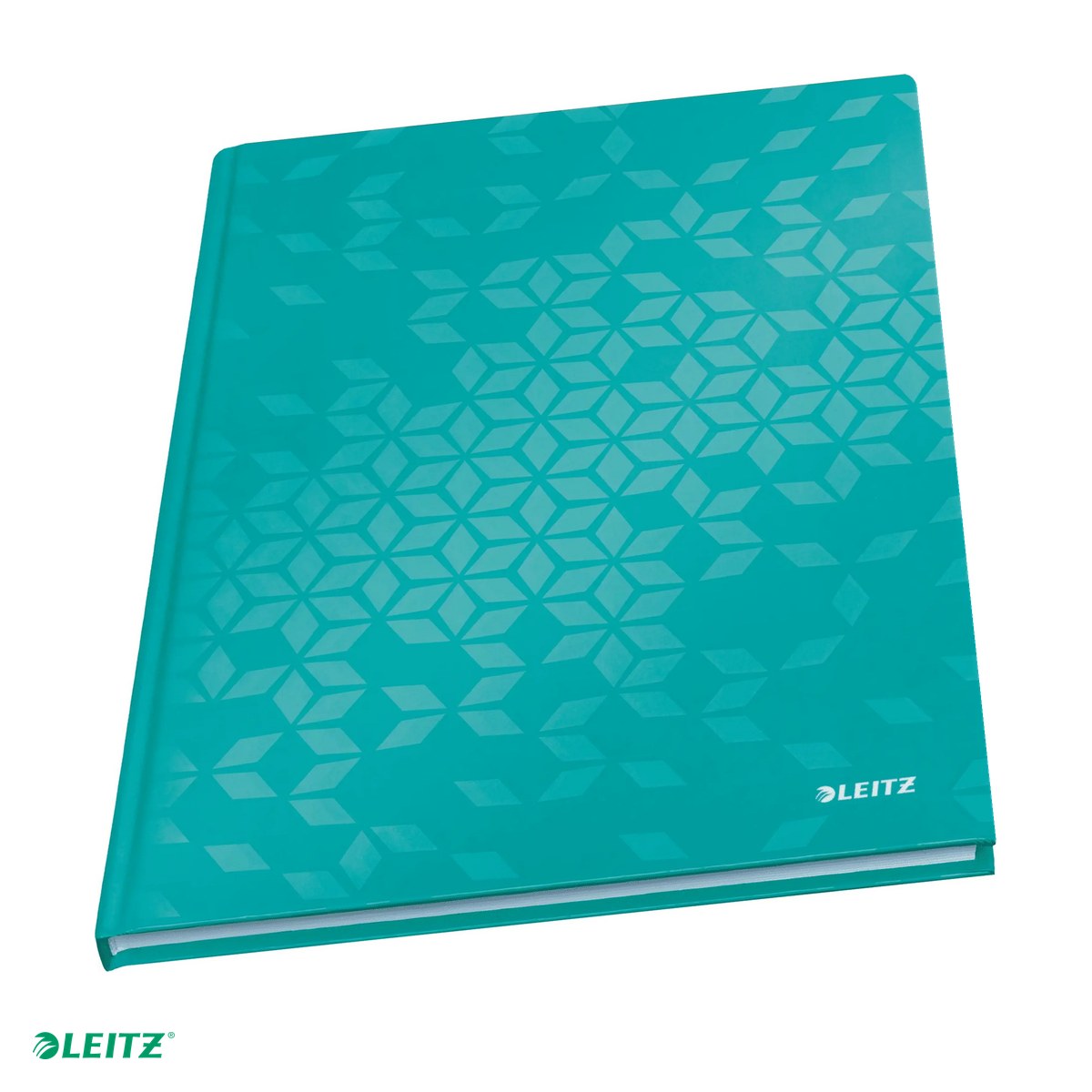 Caiete A4 - Caiet de birou Leitz WOW, carton laminat, coperta dura, A4, 80 coli, matematica, hartie 80 g/mp, turcoaz