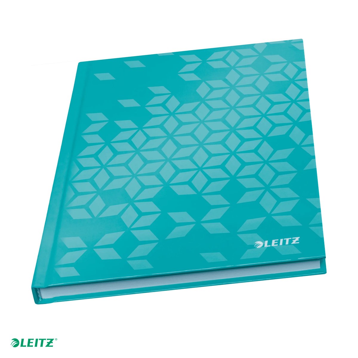 Caiete A5 - Caiet de birou Leitz WOW, carton laminat, coperta dura, A5, 80 coli, dictando, hartie 80 g/mp, turcoaz