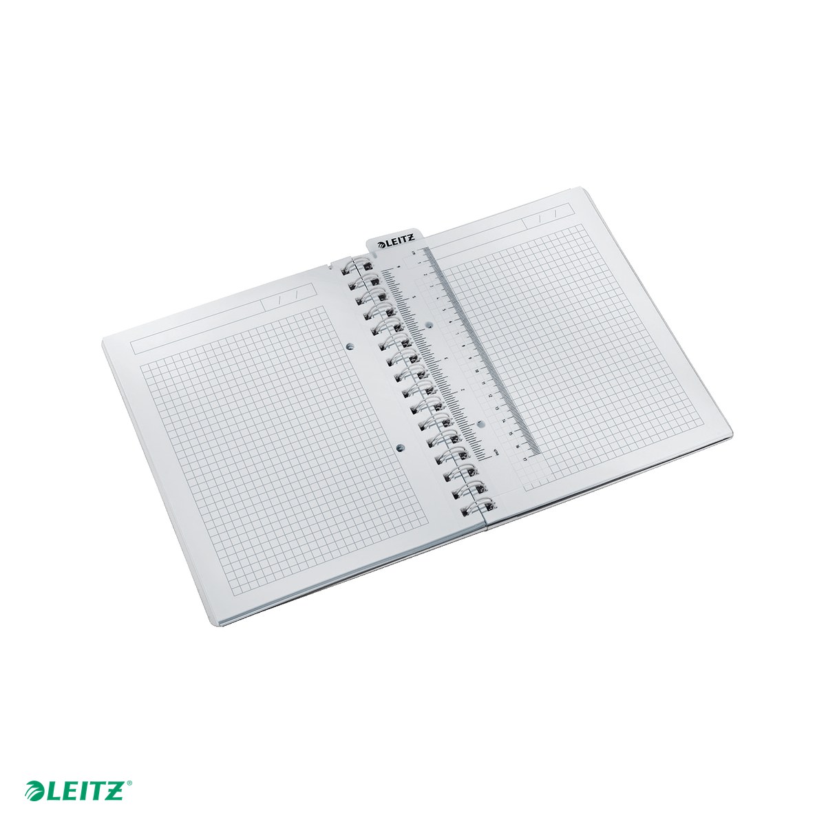 Caiet de birou Leitz WOW, PP, A5, cu spira, matematica, pentru documente perforate, 80 file, hartie 80 g/mp, galben [5]