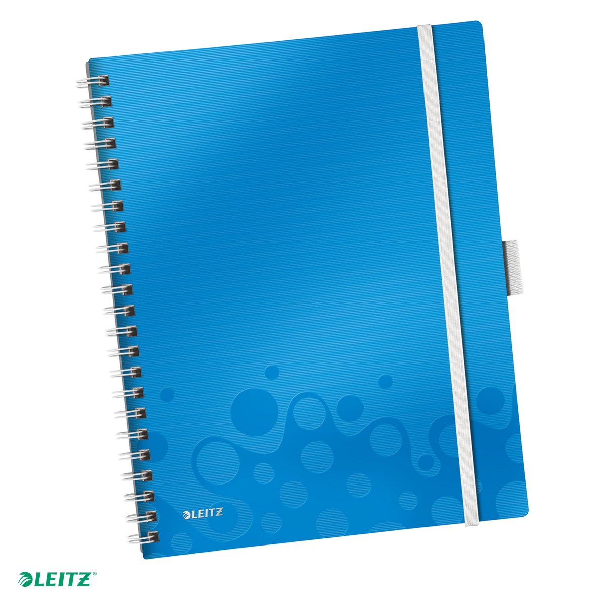 Caiete A4 - Caiet birou spira A4 aritmetica coperta PP be mobile Leitz Wow, carton 80 g/mp, 80 file, albastru