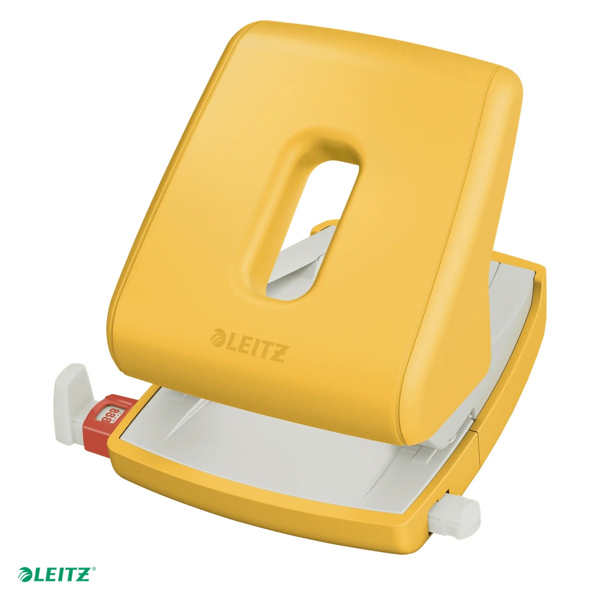 Perforator plastic Leitz Cosy 5004, pentru documente perforate, perforare 30 coli, galben Chihlimbar [1]