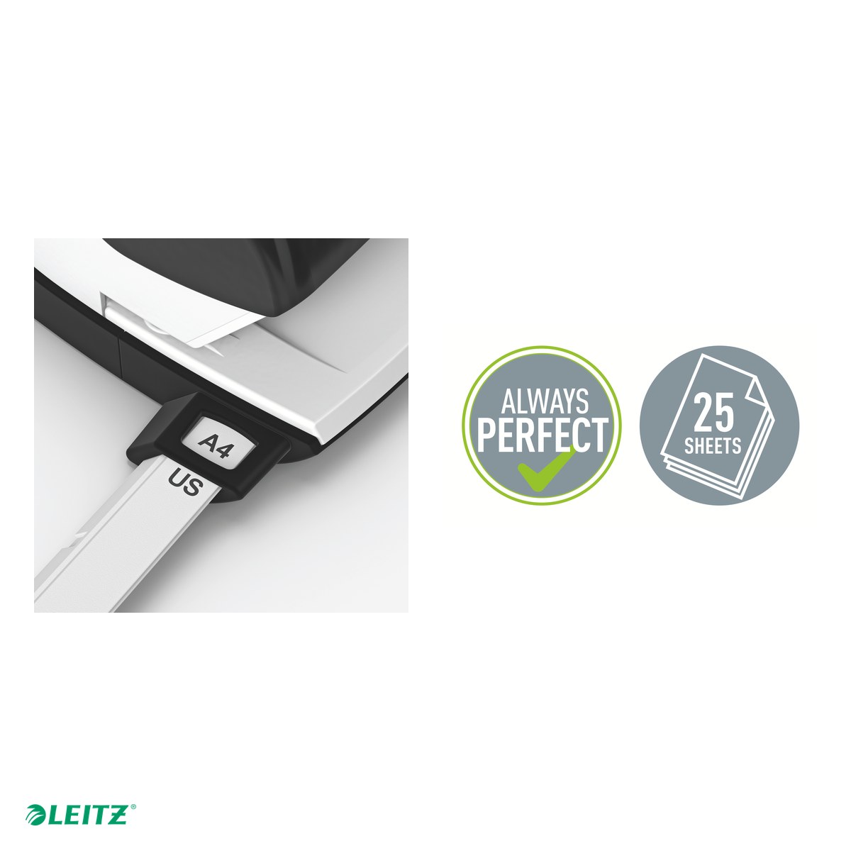 Perforator plastic Leitz 5005 NeXXt Series, perforare 25 coli, pentru documente perforate, rosu [5]