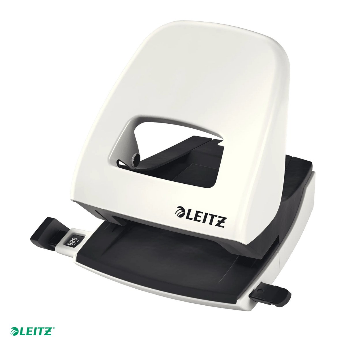 Perforator metalic Leitz WOW 5008 NeXXt Series, perforare 30 coli, pentru documente perforate, alb [1]