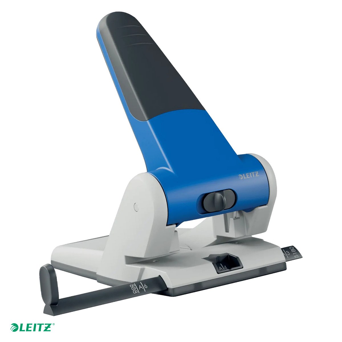 Tehnica de birou - Perforator de mare capacitate Leitz 5180, pentru documente perforate, perforare 65 coli, albastru