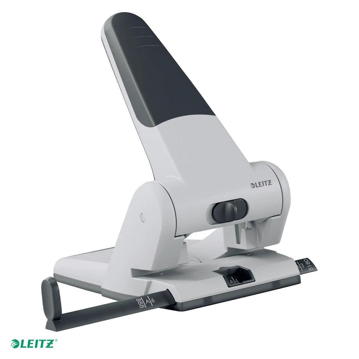 Tehnica de birou - Perforator de mare capacitate Leitz 5180, pentru documente perforate, perforare 65 coli, alb