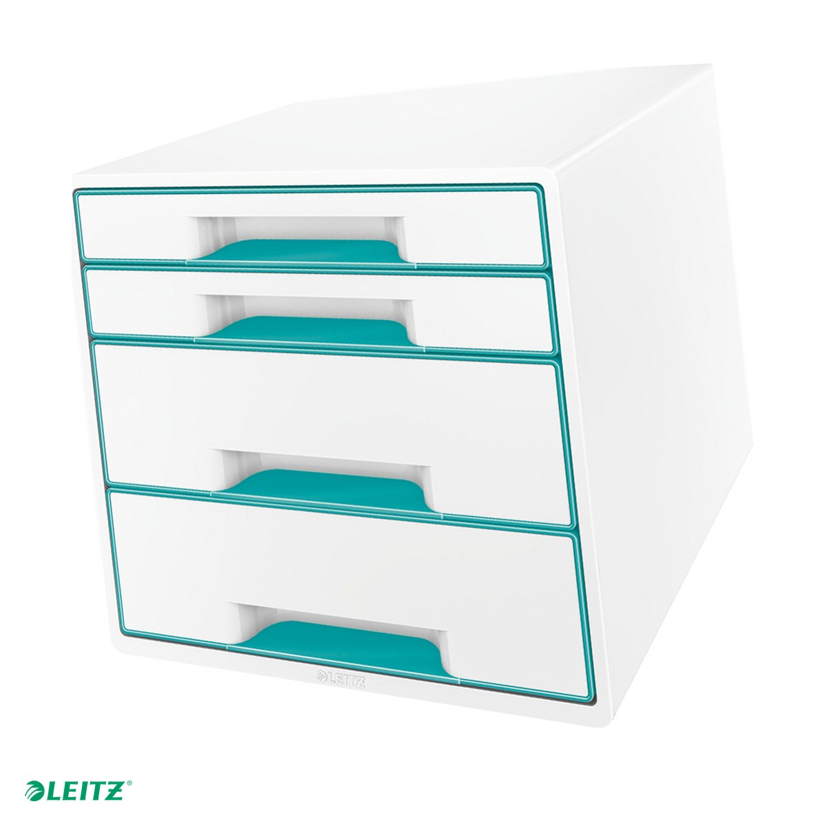 Organizare si arhivare - Cabinet cu sertare Leitz WOW, 4 sertare, turcoaz