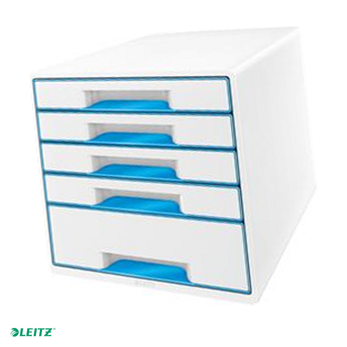 Suporturi pentru documente - Cabinet cu sertare Leitz WOW, 5 sertare, albastru