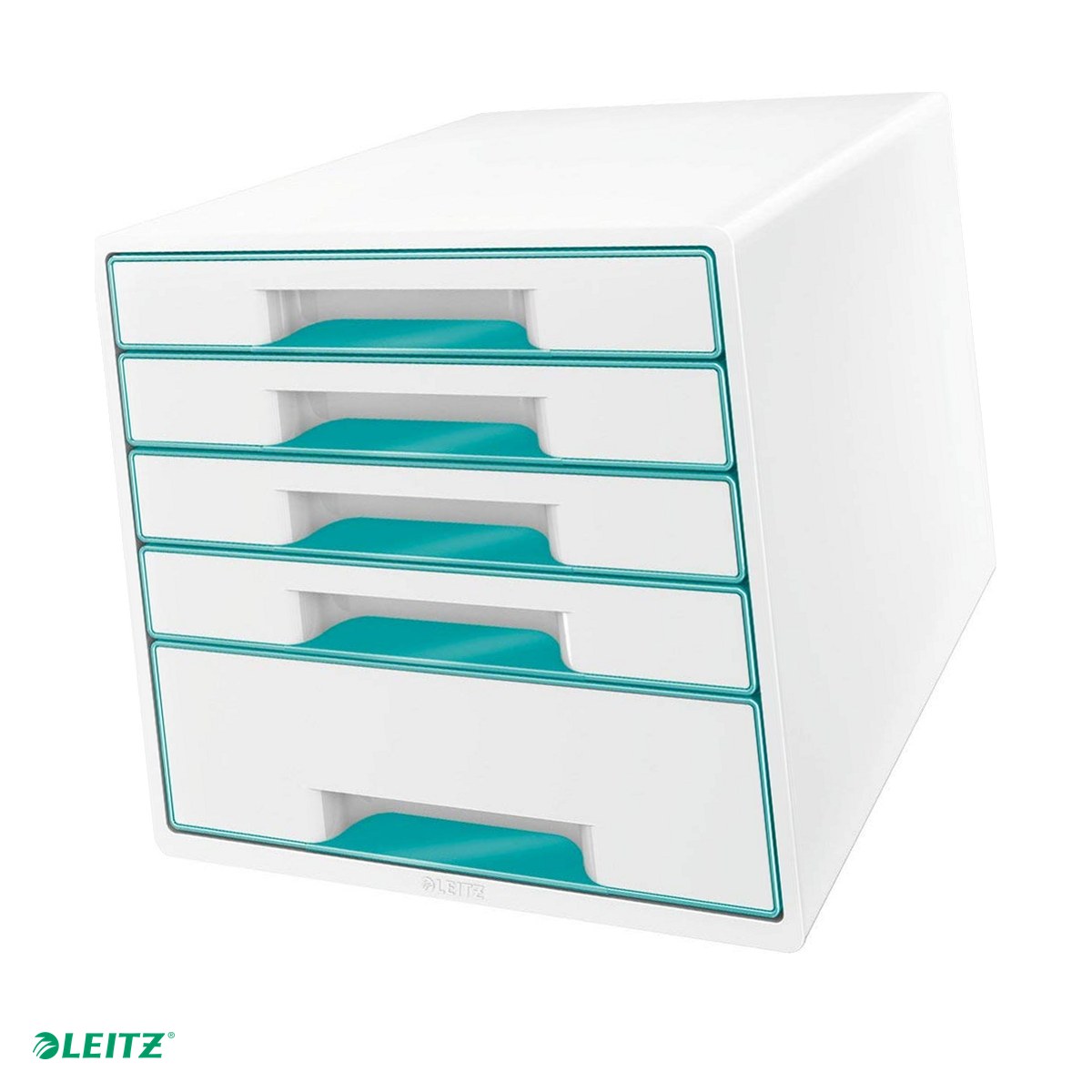 Organizare si arhivare - Cabinet cu sertare Leitz WOW, 5 sertare, turcoaz