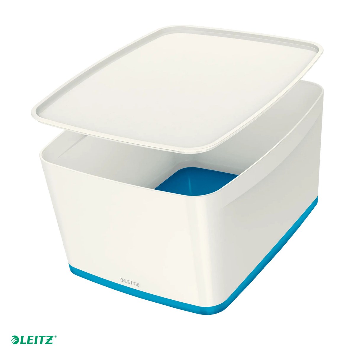 Cutii depozitare - Cutie depozitare Leitz WOW MyBox, cu capac, 31x19x38 cm, capacitate 18 l, albastru
