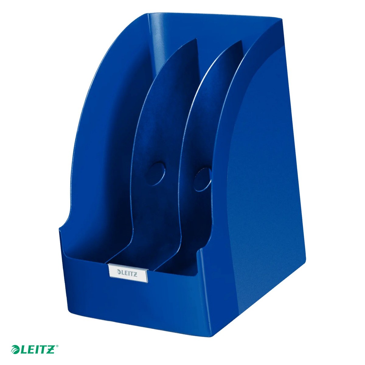 Organizare si arhivare - Suport vertical Leitz Plus Jumbo, pentru cataloage, PS, A4, 2 separatoare incluse, capacitate 205 mm, albastru