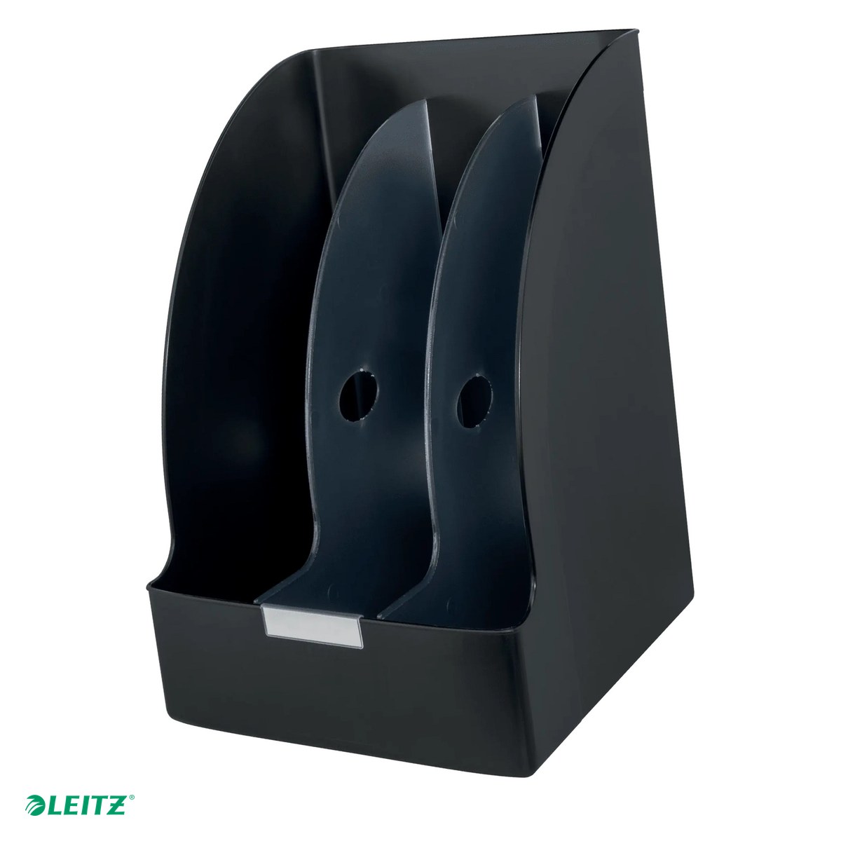 Suporturi pentru documente - Suport vertical Leitz Plus Jumbo, pentru cataloage, PS, A4, 2 separatoare incluse, capacitate 205 mm, negru