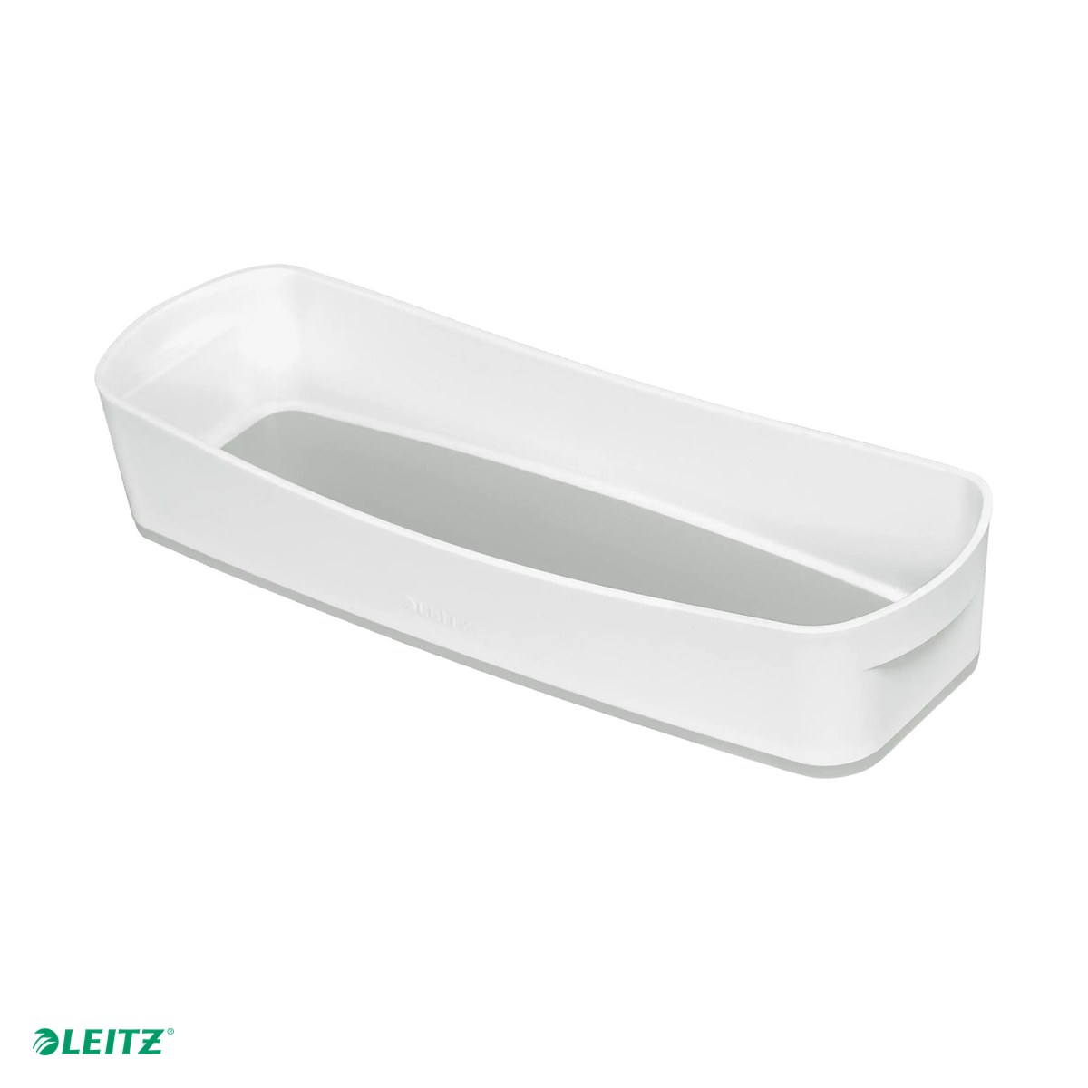 Accesorii birou - Cutie depozitare Leitz MyBox, 30x5x10 cm, culori duale, alb-gri
