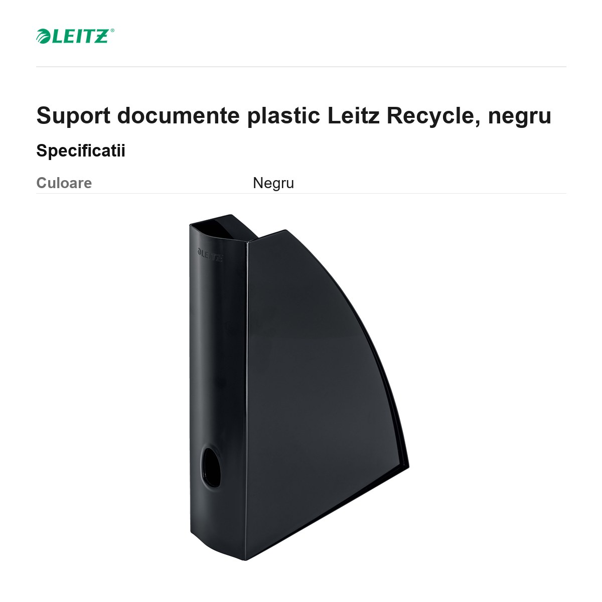 Suport documente plastic Leitz Recycle, negru [3]