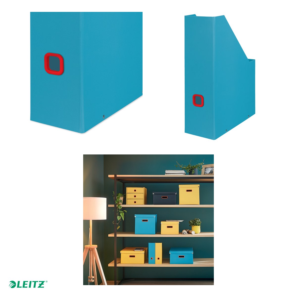 Suport vertical Leitz Cosy Click & Store, pentru documente, carton laminat, A4, pentru transport, albastru Celest [5]