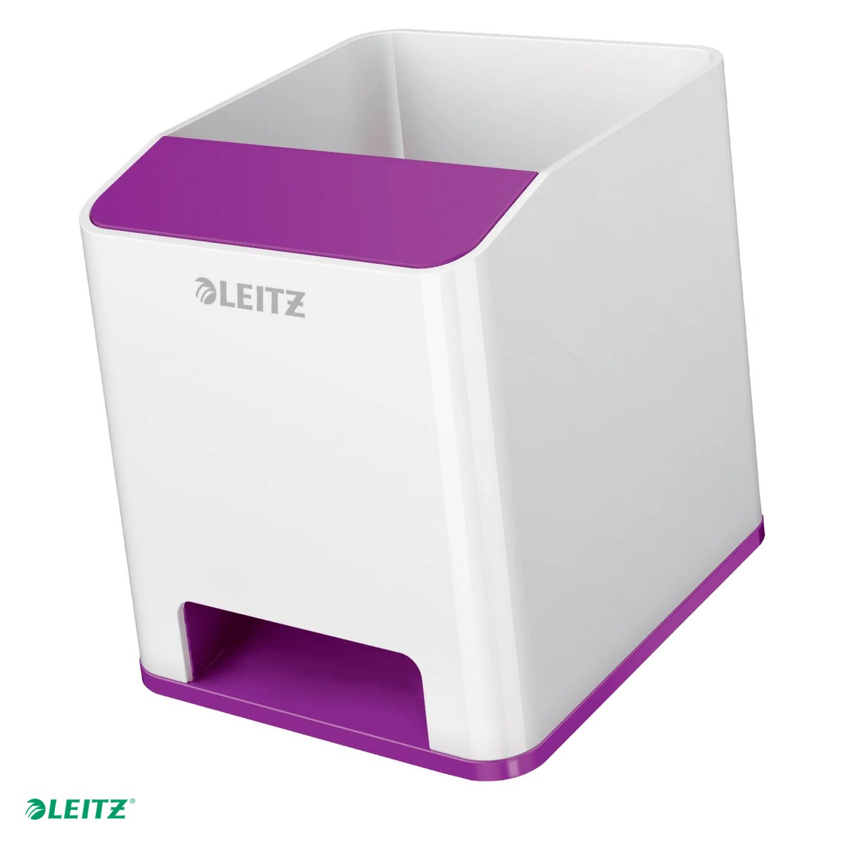 Accesorii birou - Suport instrumente de scris Leitz WOW cu amplificare sunet, culori duale, mov