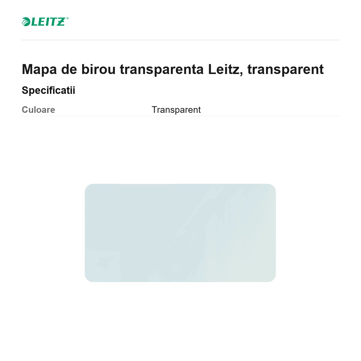 Mapa de birou transparenta Leitz, transparent [3]