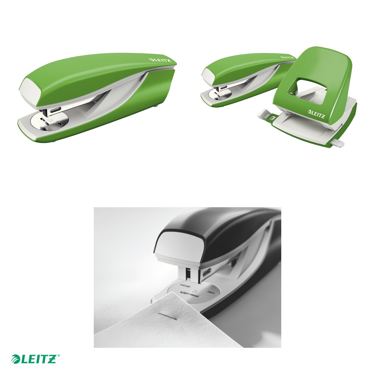 Capsator metalic Leitz 5502 NeXXt Series, capsare 30 coli, 200 capse P3 incluse, verde deschis [4]