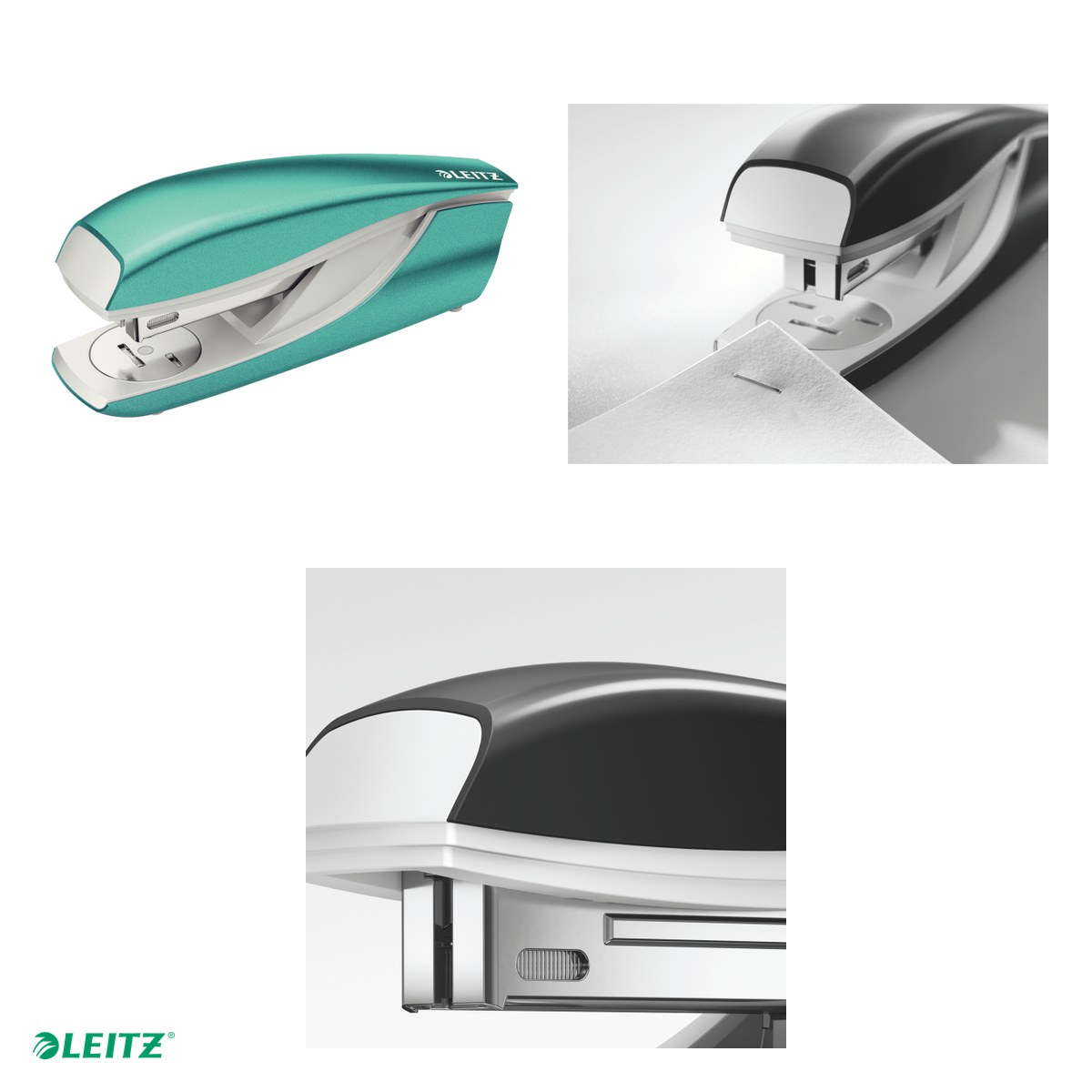 Capsator metalic Leitz WOW 5502 NeXXt Series, capsare 30 coli, 200 capse P3 incluse, turcoaz [4]