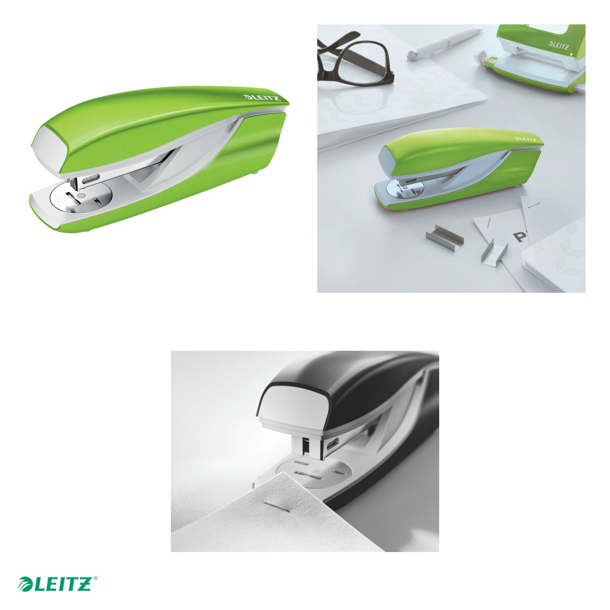 Capsator metalic Leitz WOW 5502 NeXXt Series, capsare 30 coli, 200 capse P3 incluse, verde [4]