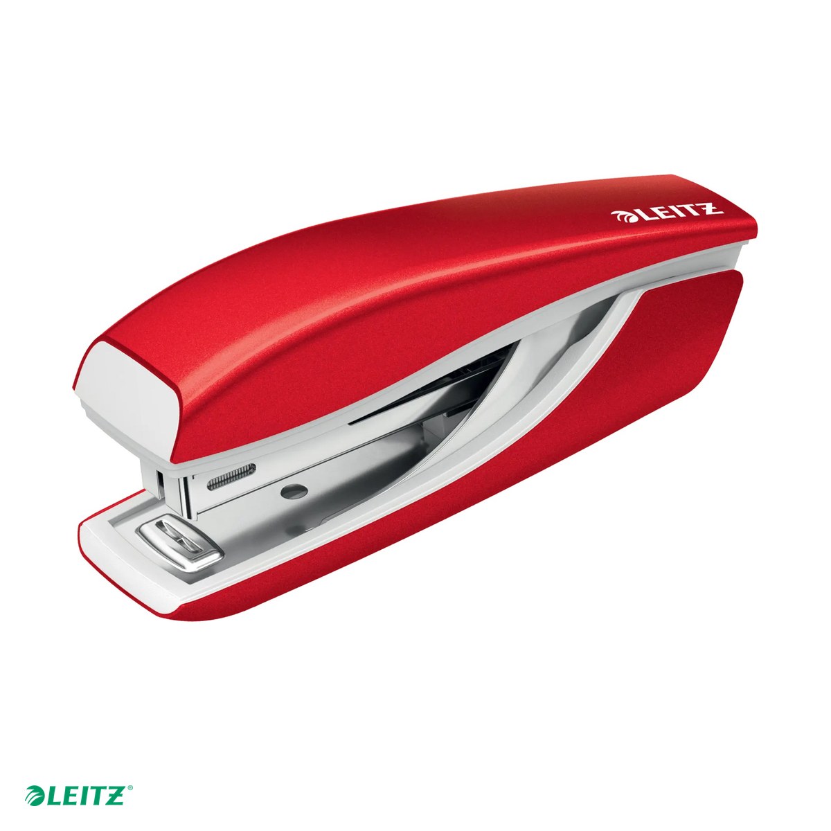 Tehnica de birou - Capsator metalic Leitz WOW 5528 MINI NeXXt Series, capsare 10 coli, 1000 capse P2 incluse, rosu