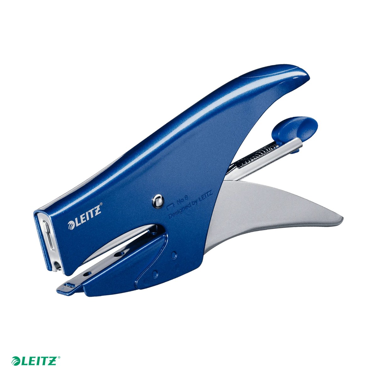 Tehnica de birou - Capsator metalic Leitz 5547 tip cleste, capsare 15 coli, albastru Metal