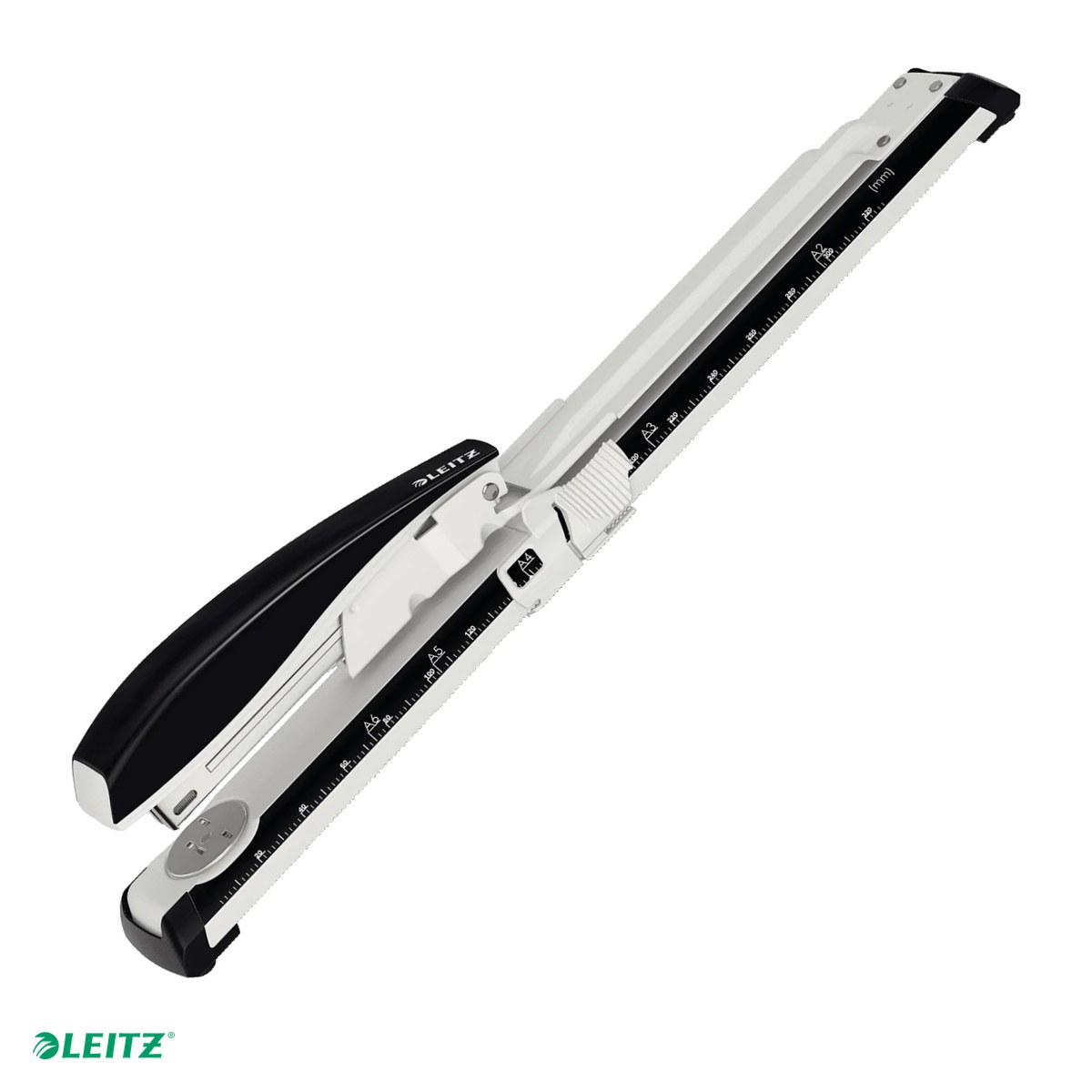 Tehnica de birou - Capsator metalic Leitz 5560 NeXXt Series cu brat lung, capsare 40 coli, 200 capse P3 incluse, negru