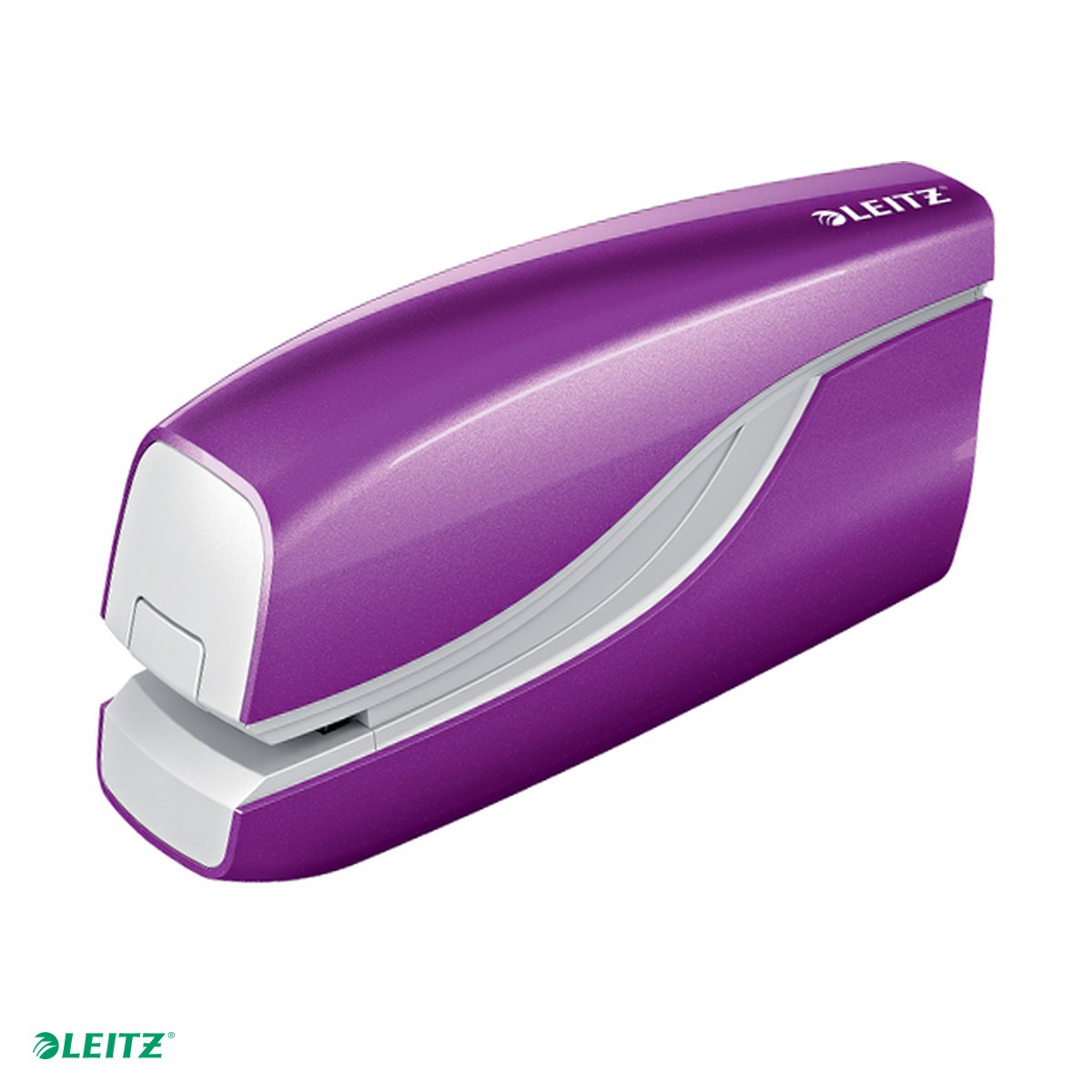 Tehnica de birou - Capsator electric Leitz WOW NeXXt Series, cu baterii, capsare 10 coli, 1000 capse e1 incluse, mov