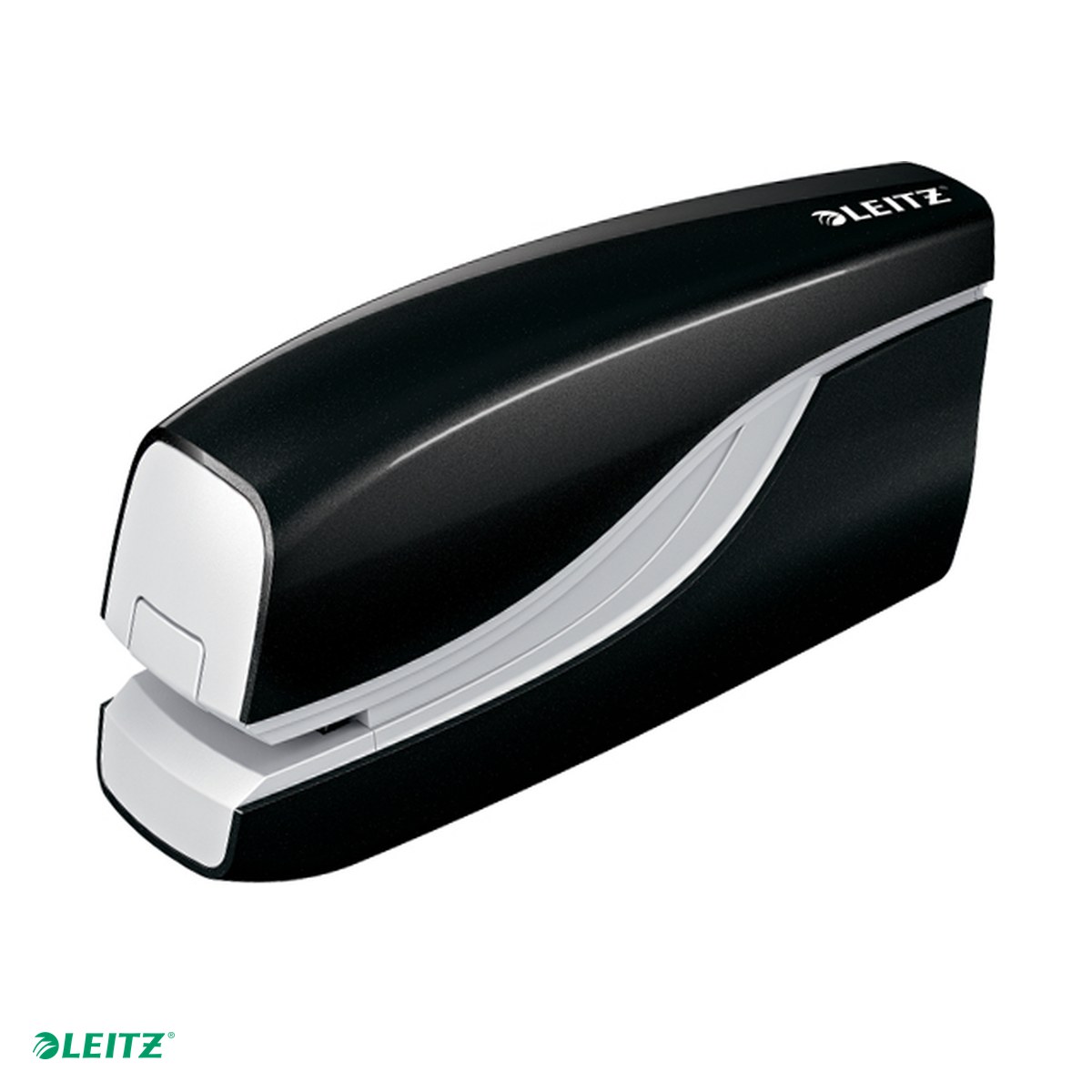 Tehnica de birou - Capsator electric Leitz WOW NeXXt Series, cu baterii, capsare 10 coli, 1000 capse e1 incluse, negru