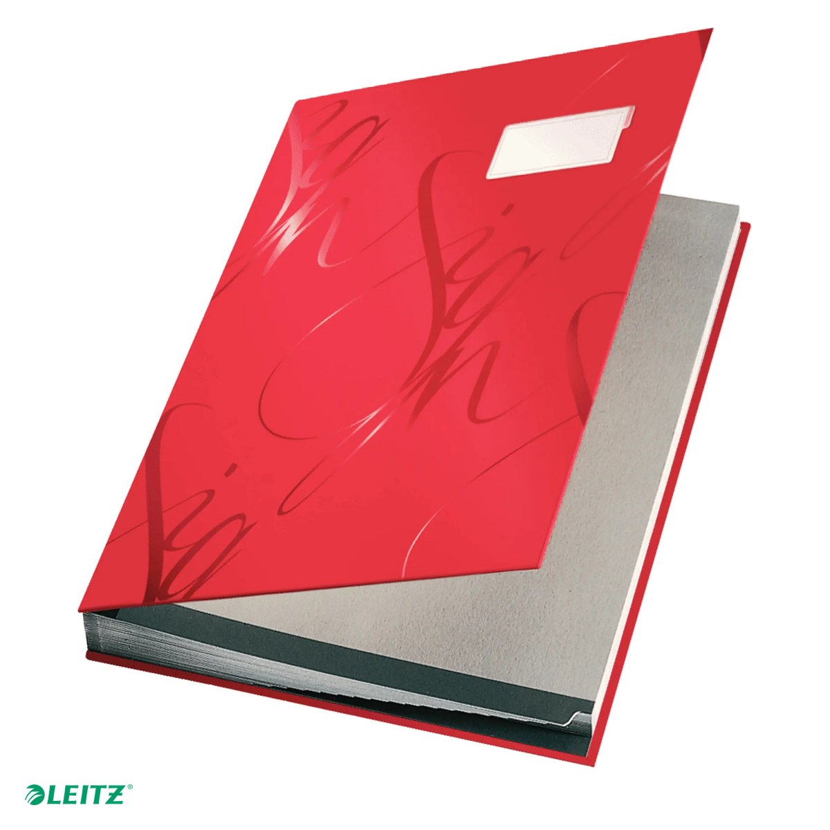 Mape si serviete - Mapa pentru semnaturi Leitz Design, carton, A4, 17 separatoare, rosu