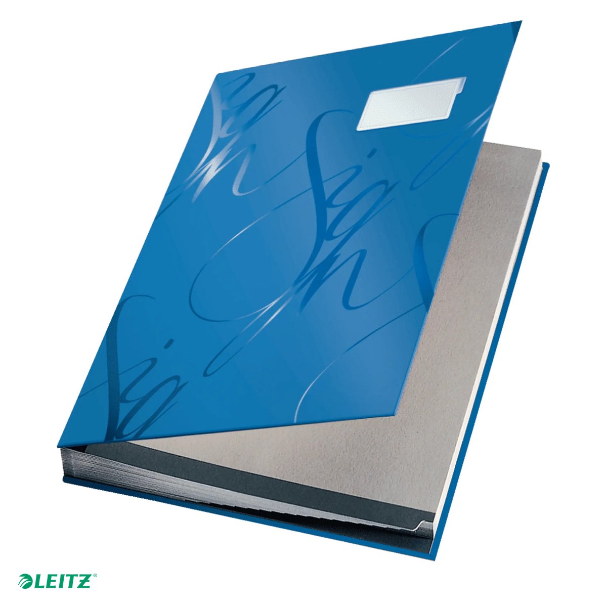 Mape si serviete - Mapa pentru semnaturi Leitz Design, carton, A4, 17 separatoare, albastru